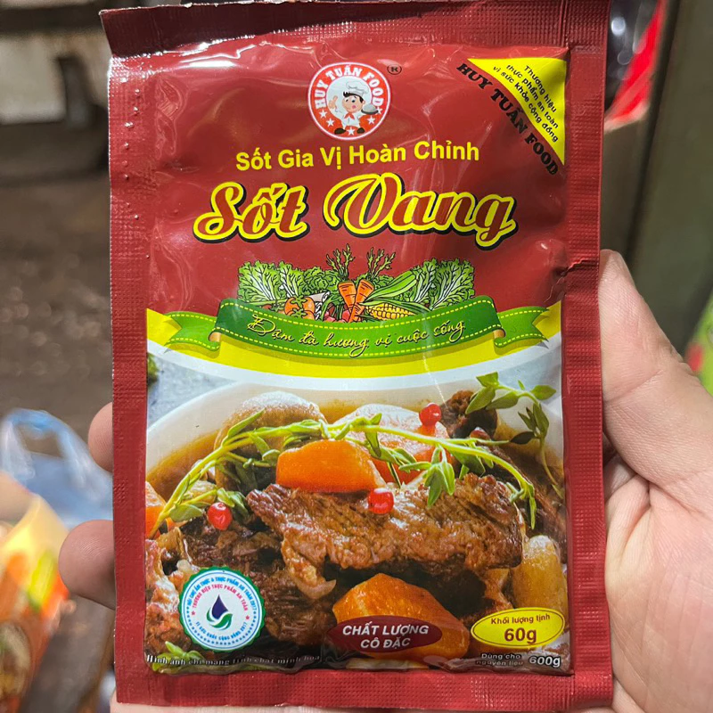 SỐT GIA VỊ HOANG CHỈNH SỐT VANG hiệu Huy Tuấn gói 60g