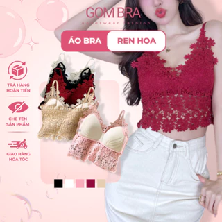 Áo lót bra ren 2 dây Gom Bra, kiểu dáng croptop sexy, đệm mút mềm mỏng, nâng ngực tự nhiên - SA-1802