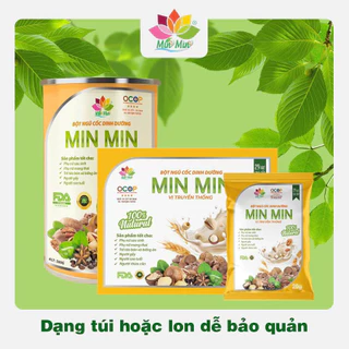 [COMBO 2 HỘP ]Bột Ngũ Cốc Dinh Dưỡng MIN MIN Vị Truyền Thống Hộp 500gr