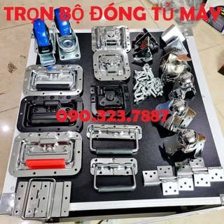 TRỌN BỘ PHỤ KIỆN ĐÓNG  tủ máy âm thanh, tủ thiết bị: Khóa bướm, tay xách, ke , góc, bản lề… Loại tốt