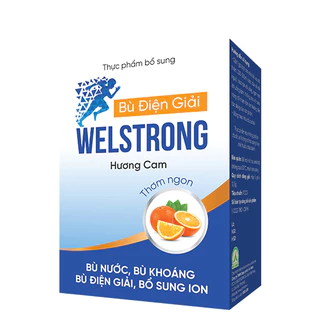 Bột bù nước và điện giải oresol WELSTRONG (hương cam) hộp 5 gói x 12,5g