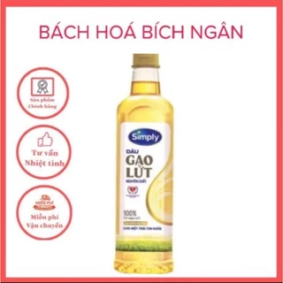 Dầu Gạo Lứt nguyên chất Simply 1 lít