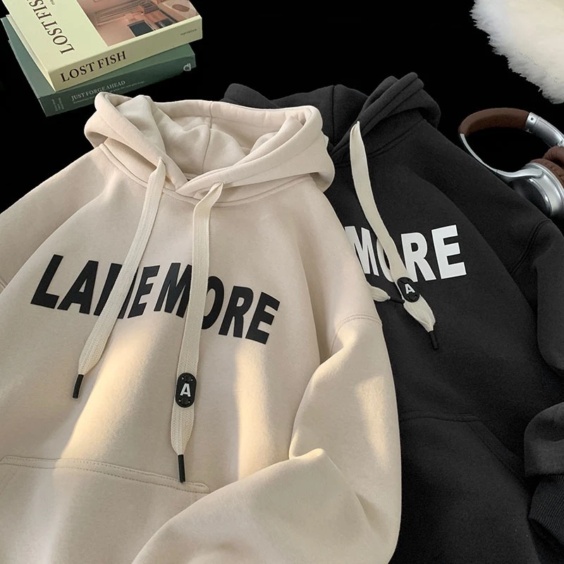 Áo hoodie in chữ LAME MORE chất nỉ bông cao cấp form rộng unisex mặc cực đẹp, mặc áo đôi hoodie