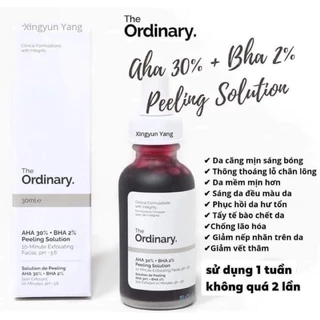 Tinh Chất tẩy da chết không bong tróc, Giảm thâm 30ml, Peel sinh học AHA 30%+BHA 2%