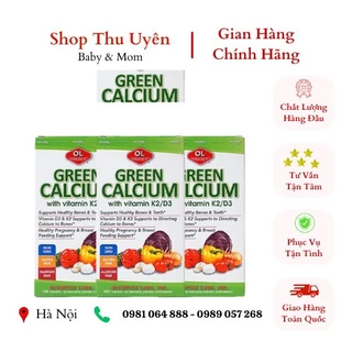 VIÊN UỐNG CANXI HỮU CƠ CHO BÀ BẦU OLYMPIAN LABS GREEN CALCIUM (LỌ 100 VIÊN)