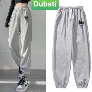 QUẦN JOGGER ỐNG RỘNG LƯNG CAO DÂY RÚT STUSSY BASIC NHẬT BẢN HOT TREND NỈ BÔNG - DUBATI FASHION