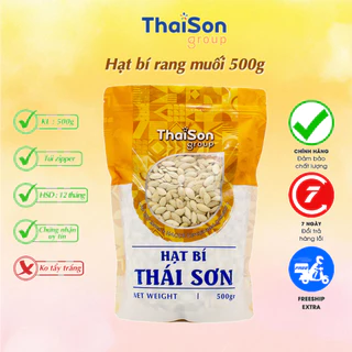 Hạt Bí trắng rang muối Thái Sơn bịch zip 500g