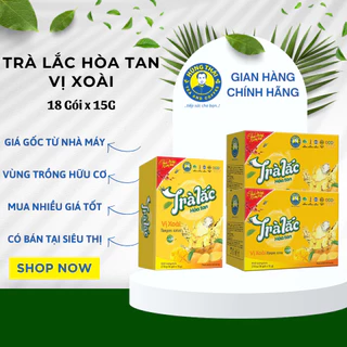 Trà Lắc Hòa Tan Vị Xoài Bột Pha Hòa Tan Tiện Lợi Giúp Giải Khát Vị Xoài Chua Ngọt Hấp Dẫn Trà Hùng Thái Hộp 18 Gói * 15G