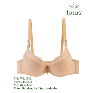 Áo lót ren mút dày 5,5 cm gọng dẻo nâng ngực bản lưng to che khuyết điểm LOTUS WL1912