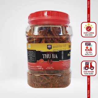 Thịt bò khô sợi Thu Ba 500g  - Đặc sản Quảng Ngãi - (Hũ nhựa)