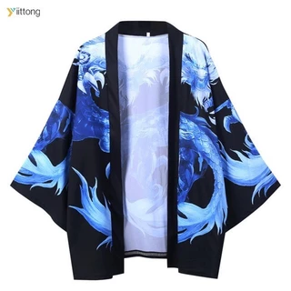 ⚡️Áo Khoác kimono Tay Lỡ Họa Tiết Rồng Xanh Phong Cách Nhật Bản Cho Nam Và Nữ⚡️New Style - Hot Trend