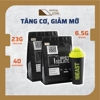 COMBO 2 TÚI- Sữa Tăng cân Tăng Cơ Whey Isolate BODY GOLD Túi 1KG ( HÀNG CHÍNH HÃNG).