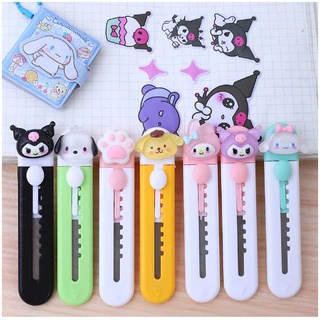 Dao rọc cắt giấy mini cute washi sticker, Dao rọc giấy hình chân mèo, đám mây, hình hoa,hình quả hàng cao cấp