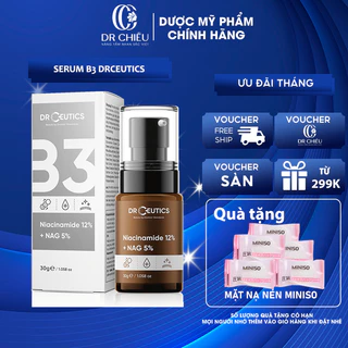 Serum Niacinamide 12% DrCeutics Giảm Thâm Sáng Da Kiềm Dầu - Serum B3 Giảm Thâm Mờ Nhăn DrCeutics ( 30ml)