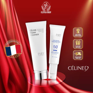 Combo Sữa Rửa Mặt Céline19 Làm Sạch Da 120ml + Kem Chống Nắng Nâng Tone Cho Mọi Loại Da SPF50+ PA +++ 50g | Cliviashop