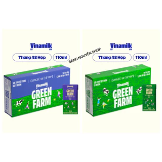 Thùng 48 hộp Sữa Tươi Tiệt Trùng Vinamilk Green Farm có đường / Rất Ít Đường 110ml