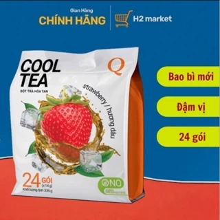 Bột Trà Hòa Tan Cool Tea Hương Dâu gói 336g(24gói x 14g)