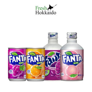 (Sỉ inbox) Nước ngọt trái cây có gas Fanta Nhật Bản dạng mini lon, nắp vặn, chai vị cam nho đào 160ml 300ml quà tặng lễ