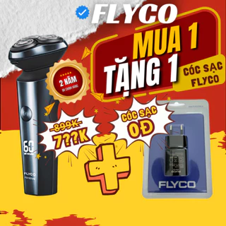 Máy Cạo Râu Flyco 3 Lưỡi Kép FS165VN Thân Máy Kháng Nước Sạc Nhanh 1 Giờ - Hàng Chính Hãng