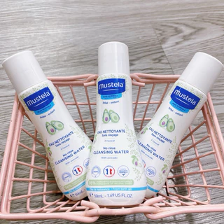 Mustela Nước Làm Sạch Mặt Và Cơ Thể Cho Trẻ Sơ Sinh & Em Bé Da Thường 50ml