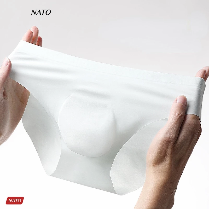 Quần Lót Nam Nato Sil Su Đúc Vải Lụa Băng Tự Nhiên Thun Lạnh Cao Cấp Màu Trơn Co Giãn Dáng Tam Giác
