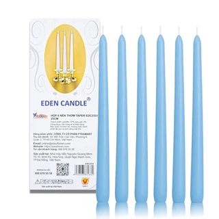 Hộp 6 nến thơm taper Eden Candle FTRAMART EDC2331 25cm (Xanh da trời)