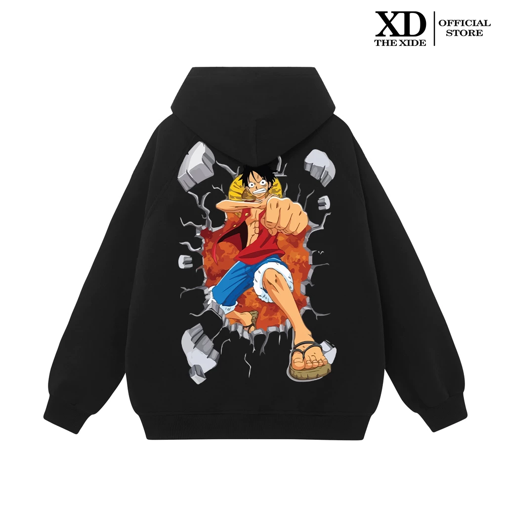 Áo Hoodie nỉ The Xide in hình LUFFY MŨ RƠM form unisex nam nữ chất nỉ bông dày dặn CĐ1