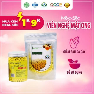 Viên nghệ mật ong Mộc Sắc 100g, viên tinh bột nghệ giảm cân giảm viêm loét dạ dày của siêu thị thiên nhiên