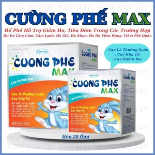 Siro ho cường phế Max, giúp bổ phế, giảm ho, long đờm