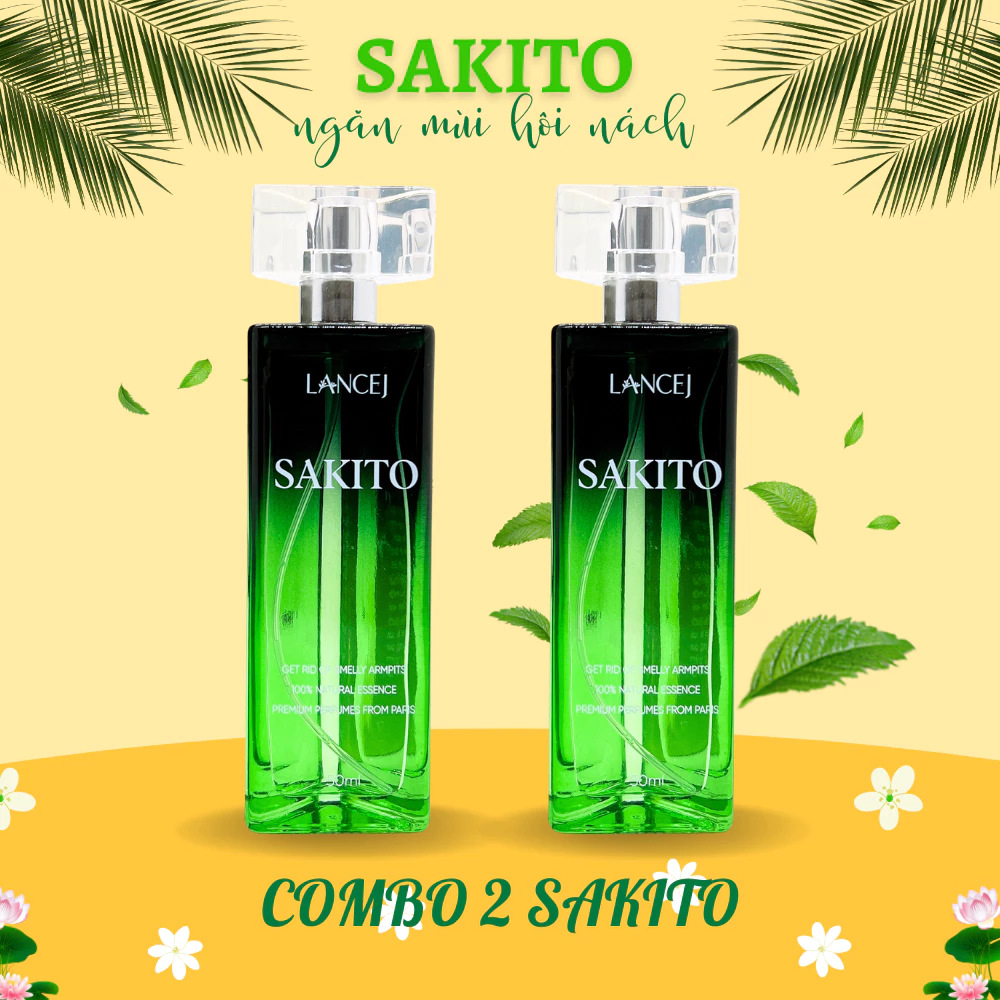 combo 2 lọ xịt khử mùi hương nước hoa sakito