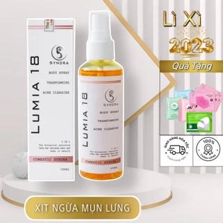 Xịt mụn lưng Lumia Body Mist  giảm mụn thâm toàn thân đa năng chân tay ngực 150ml