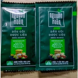 dầu gội Dược liệu Nguyên xuân xanh dưỡng tóc lẻ 1 gói 5ml