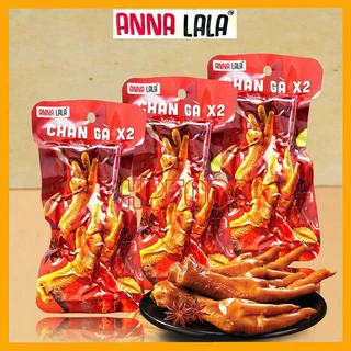 Combo 10 cái chân gà cay X2 Anna Lala Chân đôi 60g-đồ ăn vặt chân gà cay ủ vị tứ xuyên ăn liền