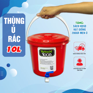 Thùng Ủ Rác Bokashi 10L Kico - Tặng Men Vi Sinh Em Bokashi 0,2Kg Kico Chính Hãng