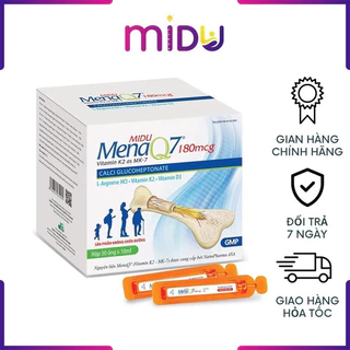 Midu Mena Q7 180mcg - Phát Triển Chiều cao, Giúp Xương Chắc khoẻ, Dẻo Dai