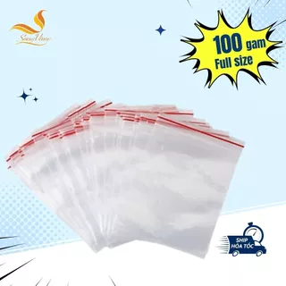 100g Túi zip chỉ đỏ các kích cỡ