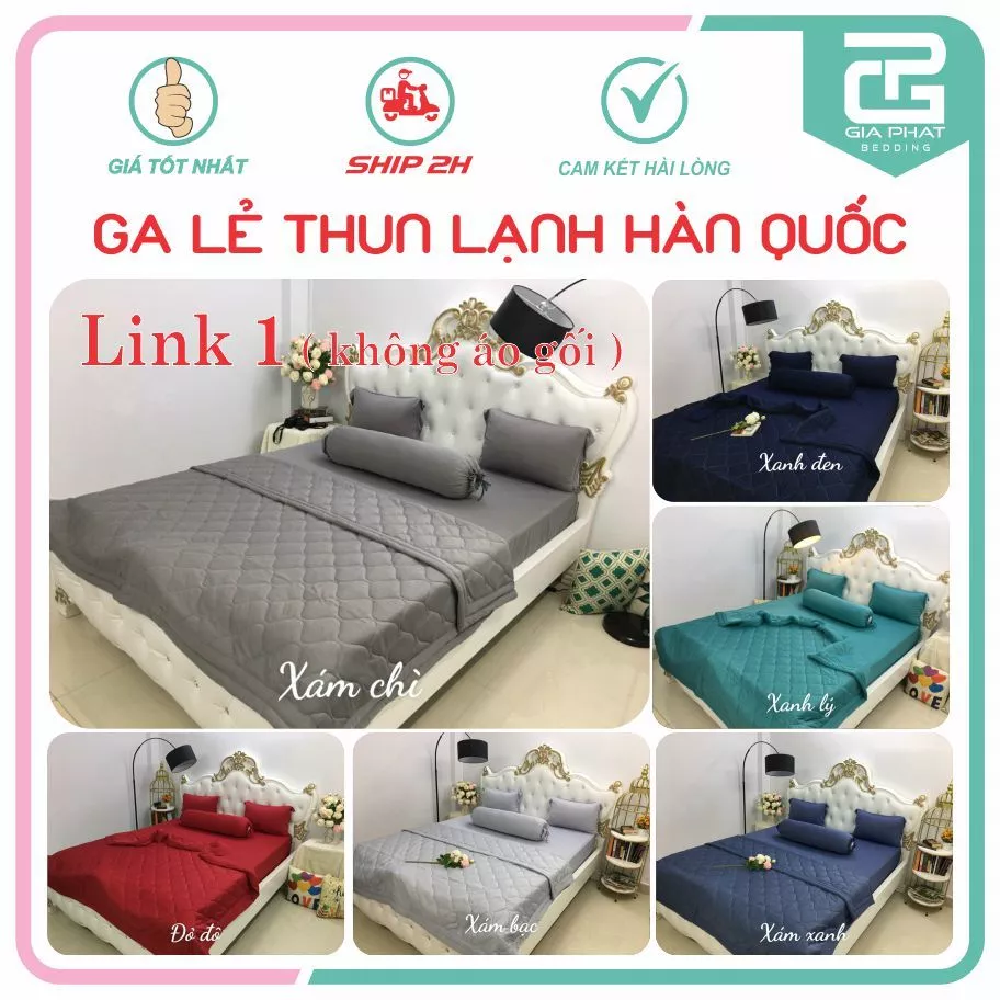 Ga giường lẻ thun lạnh Hàn Quốc 1 màu cao cấp ( Không áo gối )