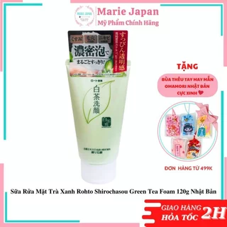 Sữa Rửa Mặt Trà Xanh Rohto Shirochasou Green Tea Foam 120g Nhật Bản