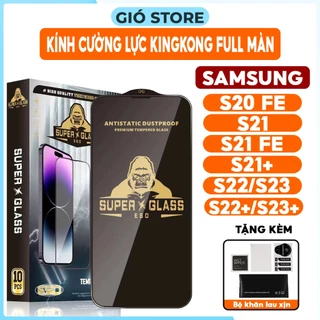 Kính cường lực Samsung KingKong S20 S21 FE/S21 S22 S23 PLUS 5G/S21+/S22+/S23+, miếng dán màn hình Samsung tĩnh điện