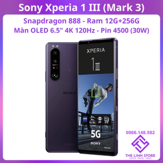 Điện thoại Sony Xperia 1 III (X1 Mark 3) bản 2 Sim Màn OLED 4K 120Hz - Snap888 Ram 12G 256G