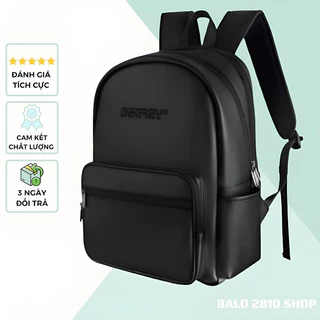 Balo DG PREMIUM Basic Backpack Chất Da Simili Cao Cấp Trượt Nước Bánh Mì Store - Cặp Da Đi Học Màu Đen Thời Trang