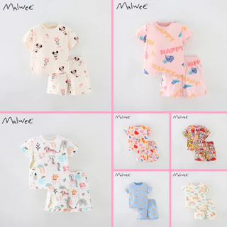 BST bộ thun hè cotton Malwee nhiều mẫu dễ thương cho bé gái 2-7 tuổi P1 - Little Maven Chính Hãng