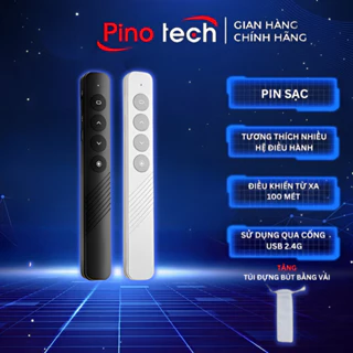 Bút Trình Chiếu Power point Thuyết Trình Laser PINOTECH PM6 Chiếu Slide Điều khiển 2 Màn Hình / Pin Sạc / Xa 100m