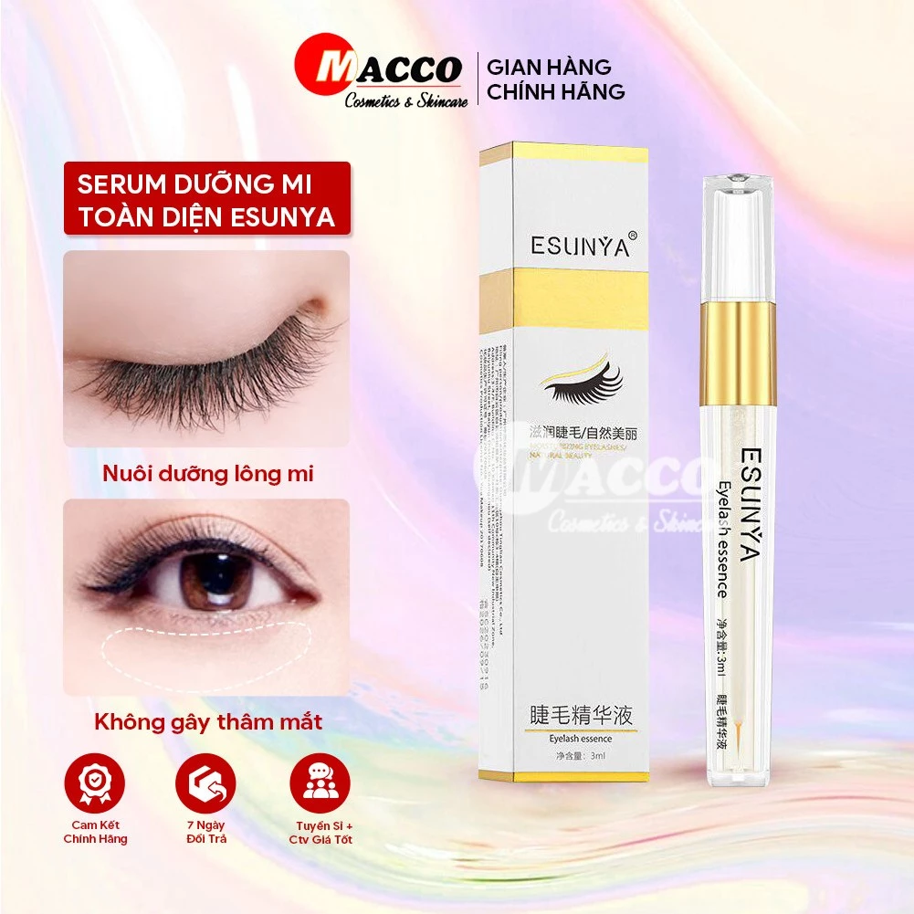 Serum Dưỡng Mi Toàn Diện ESUNYA [Bao Bì Mới], Hỗ Trợ Lông Mi, Lông Mày Mọc Dày, Dày, Khỏe Mạnh