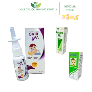 ( quà tặng) Xịt mũi Ovix 20ml chứa Ectoin, Nano Ag+ hỗ trợ giảm viêm mũi, làm sạch chất nhầy