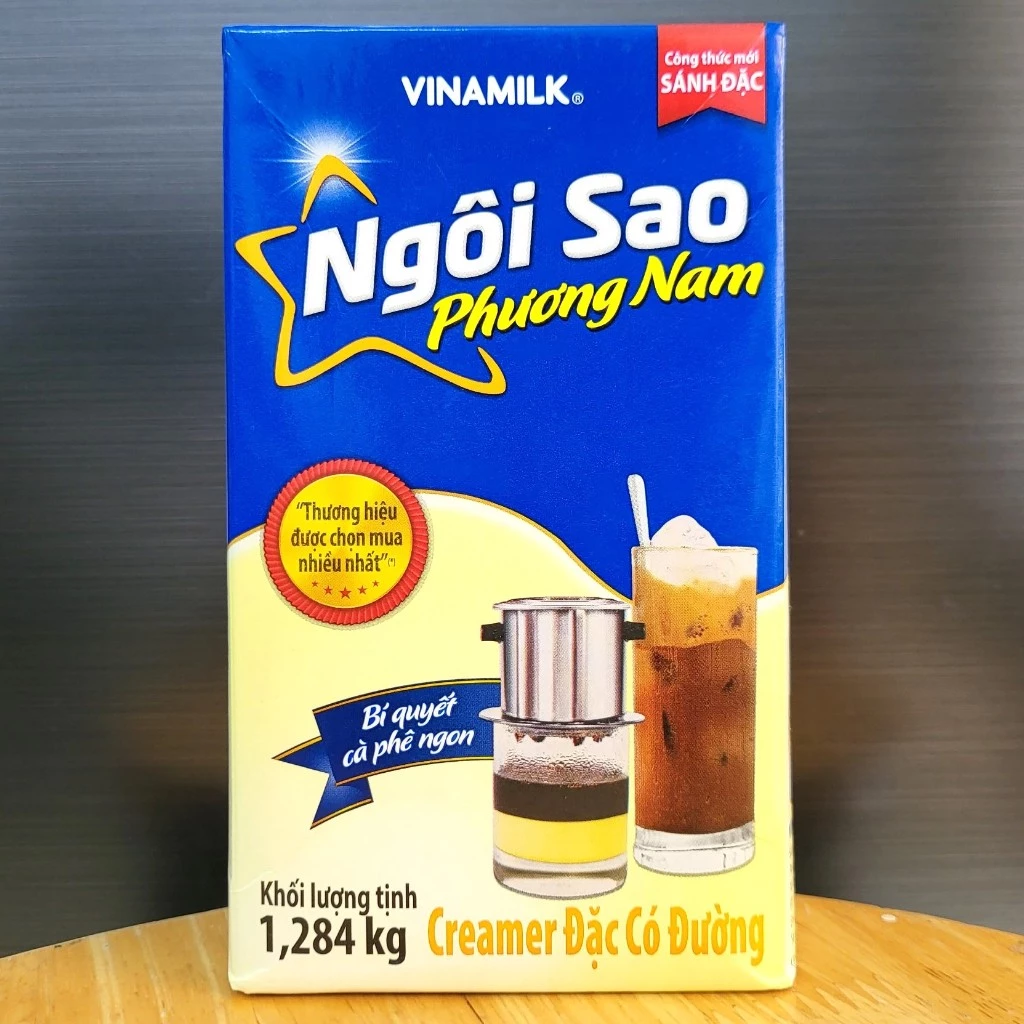 hộp XANH DƯƠNG 1.284 Kg - SỮA ĐẶC CÓ ĐƯỜNG NGÔI SAO PHƯƠNG NAM / VINAMILK Sweetened Condensed Creamer (HALAL)