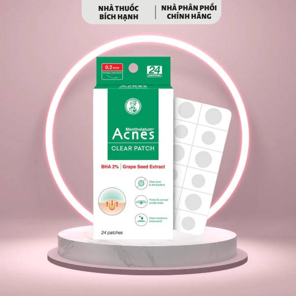 [Chính hãng] Miếng dán mụn Acnes Clear Patch (Hộp 24 miếng)