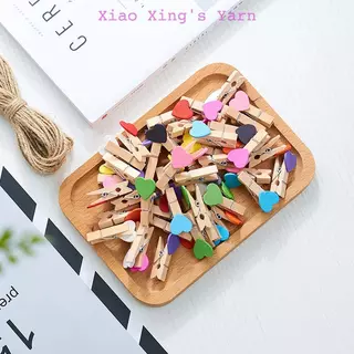 Kẹp giấy bằng gỗ dùng trang trí handmade, treo ảnh, giấy note tiện dụng | Xiaoxingyarn