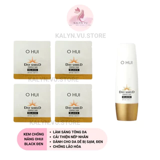 [1 gói] Kem chống nắng dành mọi loại da đặc biệt cho da bị sạm đen OHUI Day Shield Perfect Sun Black Spf50+/pa+++ 1ml