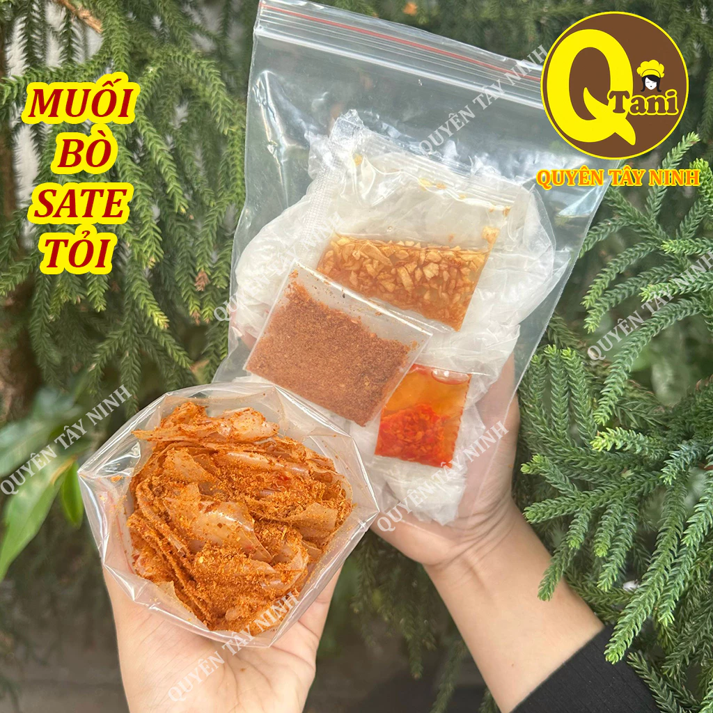 Bánh tráng Phơi Sương Muối Bò- Dầu Tỏi -Sate Cực Thơm Siêu Cay | Bánh Tráng Quyên Tây Ninh